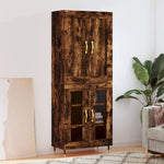 Highboard Smoked Oak 69.5x34x180 cm Engineered Wood 3199606