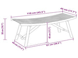 Garden Bench Natural 110 x 45 x 50 cm Bamboo 42028234
