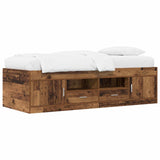 Bed Frame with Storage Old Wood 80 x 200 cm Engineered Wood 3429496