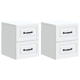 Wall-Mounted Bedside Cabinet 2 pcs White 34.5 x 33 x 40 cm 899316
