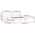 Bed Frame without Mattress 180x200cm Super King Size 810445