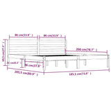Bed Frame without Mattress 180x200cm Super King Size 810445