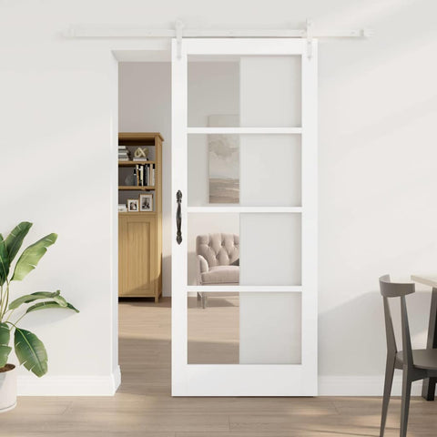 Sliding Door Manual White 86 x 211 cm Wood and metal 3332370