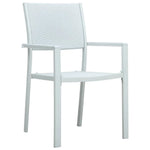 ZNTS 5 Piece Garden Dining Set White 3099271