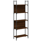 Bookshelf 5-Tier Brown Oak 60.5x24x166.5 cm Engineered Wood 838867