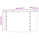 Raised Bed Green 80 x 80 x 44 cm Steel 42008131
