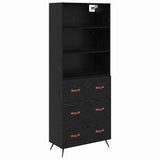 Highboard Black oak 69.5 x 34 x 180 cm Engineered Wood 3416126