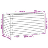Garden Planter White 90x40x49.5 cm Solid Wood Pine 847374