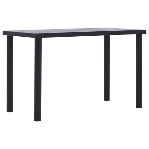 ZNTS Dining Table Black and Concrete Grey 120x60x75 cm MDF 281857