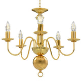 Chandelier Golden 5 x E14 Bulbs 281617