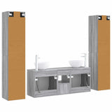 Bathroom Furniture Set 5 pcs Grey Sonoma 33 x 34.5 x 160 cm 3406029