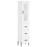 Highboard White 34,5x34x180 cm Engineered Wood 3199241