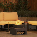 Fire Pit Black 50 x 50 x 40 cm Steel 874583