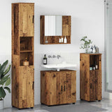 Bathroom Furniture Set 4 pcs Old Wood Engineered wood & Metal 3392971