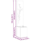 Garden Privacy Screen White 32 x 32 x 150 cm Cold-rolled steel 876407