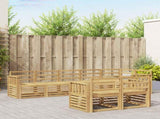 Outdoor Sofa Set 8 pcs White 306 x 128.5 x 73 cm 3392024