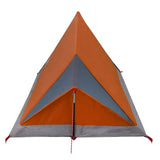 Camping Tent 2-Person Grey and Orange Waterproof 94364