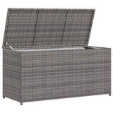 Garden Storage Box Grey 120x50x60 cm Poly Rattan 46460