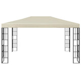 Gazebo with LED String Lights 3x4 m Cream 3070321