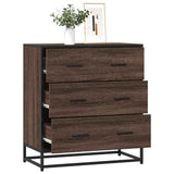 Sideboard Brown Oak 68x35x76 cm Engineered Wood and Metal 848973