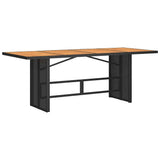 Garden Dining Set 7 pcs Black and Brown Poly Rattan 3365450
