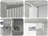 Bathroom Furniture Set 6 pcs Concrete Grey 100 x 15.5 x 70 cm 3407170