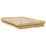 Bed Frame without Mattress 120x190 cm Small Double Solid Wood Oak 3315737
