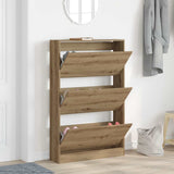 Shoe Cabinet Artisan Oak 80 x 21 x 125.5 cm Engineered Wood 869103
