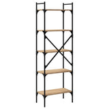 Bookcase 5-Tier Sonoma Oak 56x31,5x174 cm Engineered Wood 833344