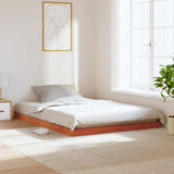 Bed Frame without Mattress Wax Brown 140x190 cm Solid Wood Pine 847154