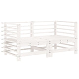 7 Piece Garden Lounge Set White Solid Wood Pine 3186439