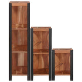 Bookshelf 3 pcs Brown 50 x 30 x 110 cm Solid Acacia Wood 3321522