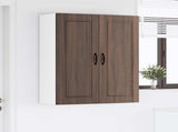 Wall Cabinet PORTO Brown Oak 80 x 31 x 100 cm Engineered Wood 885502