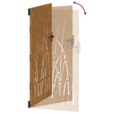 Garden Gate 85x175 cm Corten Steel Grass Design 153224
