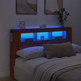LED Headboard Artisan Oak 160x18.5x103.5 cm Engineered Wood 857689