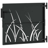 Garden Gate with Lock Black 85 x 100 cm Powder-coated steel 42015864