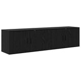 Wall-mounted TV Cabinet Set 2 pcs Black Oak 80 x 34.5 x 40 cm 3415603