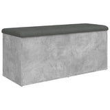 Storage Bench Concrete Grey 102x42x45 cm Engineered Wood 835057