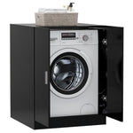 ZNTS Washing Machine Cabinet Black 3082009