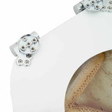Soft-Close Toilet Seat Yellow and White 44 x 38 cm MDF board 42027178