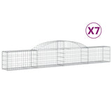 Arched Gabion Baskets 7 pcs 300x30x40/60 cm Galvanised Iron 3146472