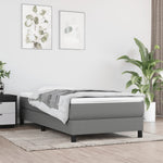 Box Spring Bed Frame Dark Grey 90x200 cm Fabric 3120485