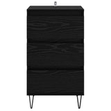 Sideboard Black Oak 40 x 35 x 70 cm Engineered Wood and Iron 881707