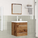 Bathroom Furniture Set 2 pcs Old Wood Engineered Wood 3393507