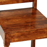 Dining Chair Set of 2 Honey-coloured Solid acacia wood 245644