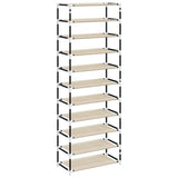 Shoe Cabinet Cream 60x30x166 cm Fabric 337260