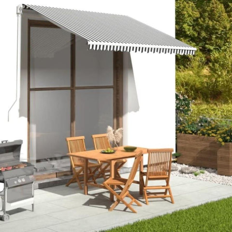 ZNTS Replacement Fabric for Awning Anthracite and White 3x2.5 m 311985