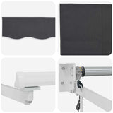 Electric Retractable Awning Anthracite and White 4 x 3 m 3419971