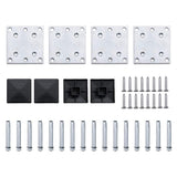 Fence Panel Set WPC 526x146 cm Grey 3070456