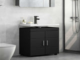 Bathroom Cabinet Set with Storage TULUM Black 60 x 34 x 63 cm 880322